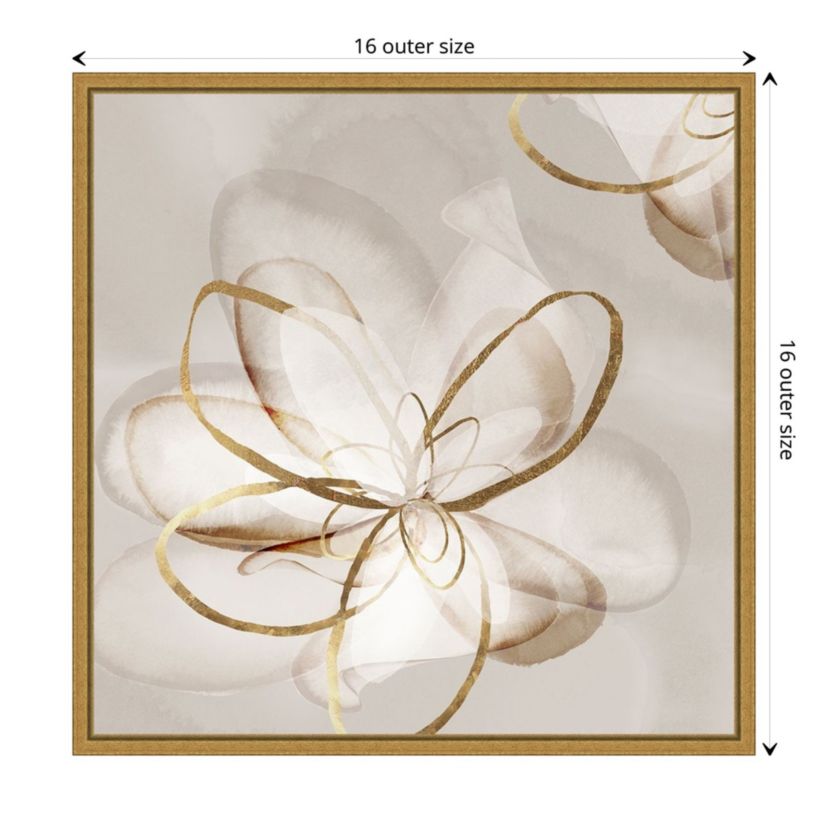 Transparent Beauty II (Floral) Framed Canvas Wall Art Print