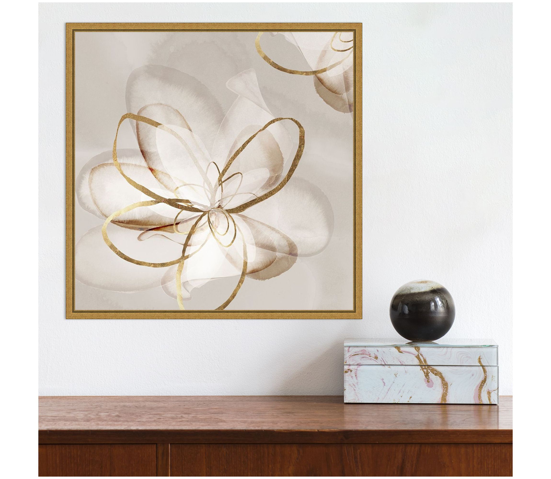 Transparent Beauty II (Floral) Framed Canvas Wall Art Print