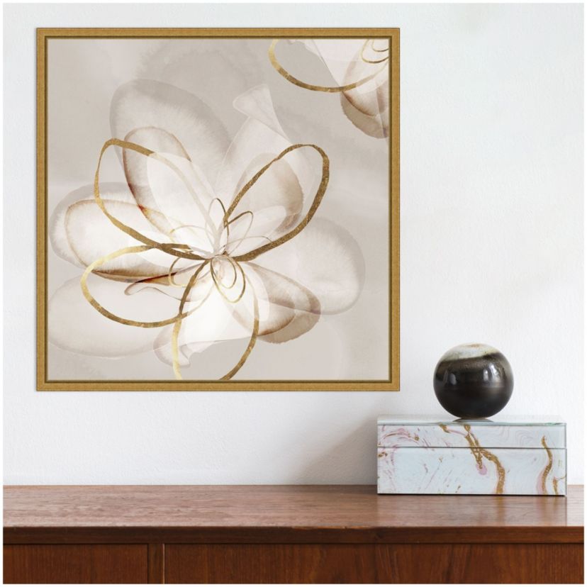 Transparent Beauty II (Floral) Framed Canvas Wall Art Print