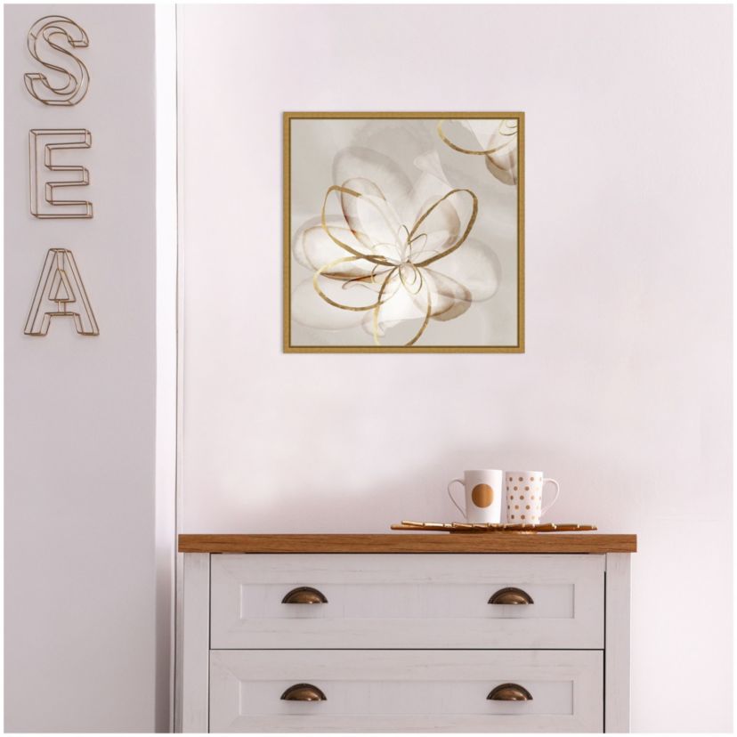 Transparent Beauty II (Floral) Framed Canvas Wall Art Print