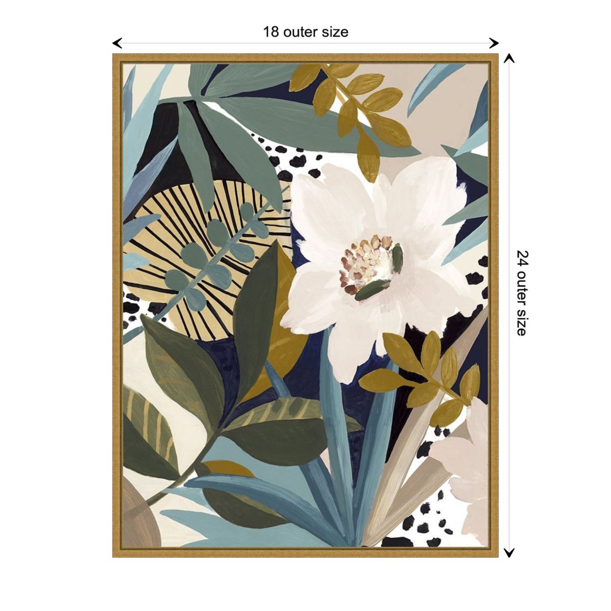 Floral Symphony I Framed Canvas Wall Art Print