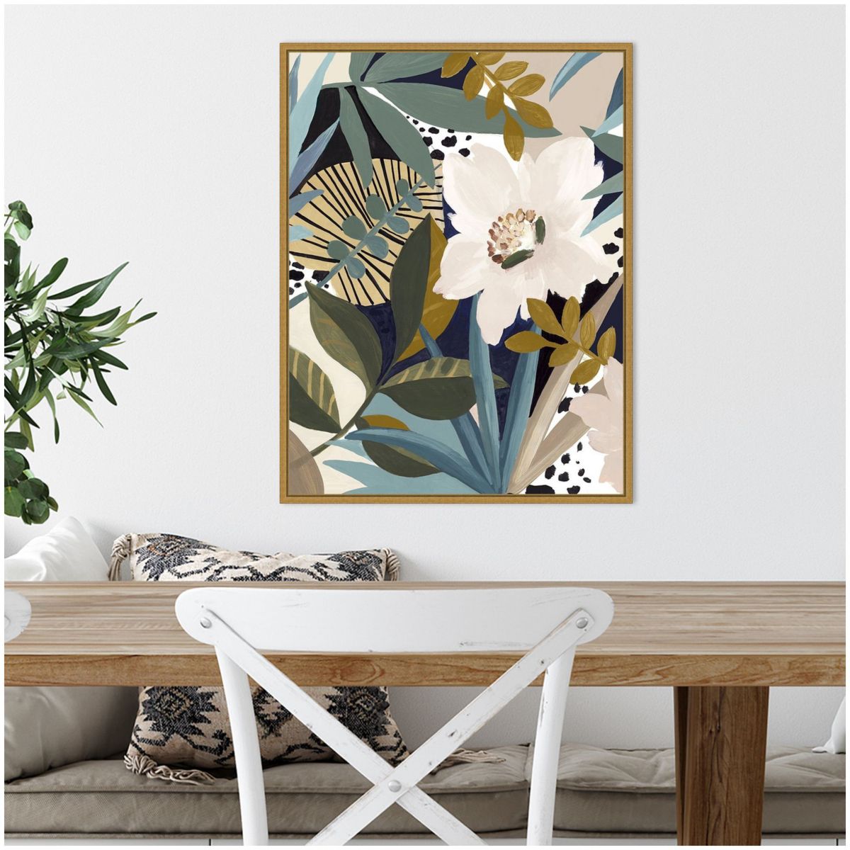Floral Symphony I Framed Canvas Wall Art Print