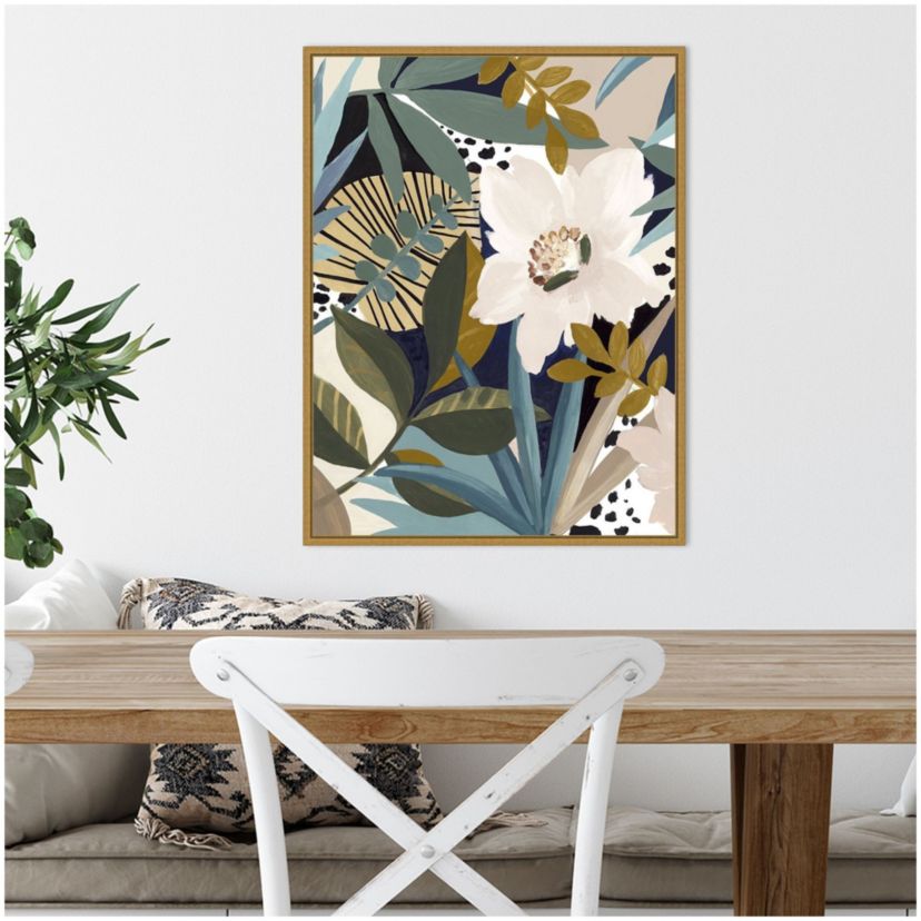 Floral Symphony I Framed Canvas Wall Art Print