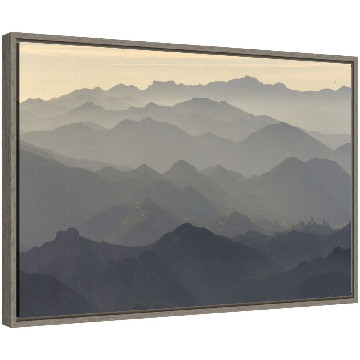 Santa Monica Mountains Framed Canvas Wall Art Print
