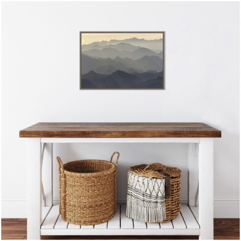 Santa Monica Mountains Framed Canvas Wall Art Print