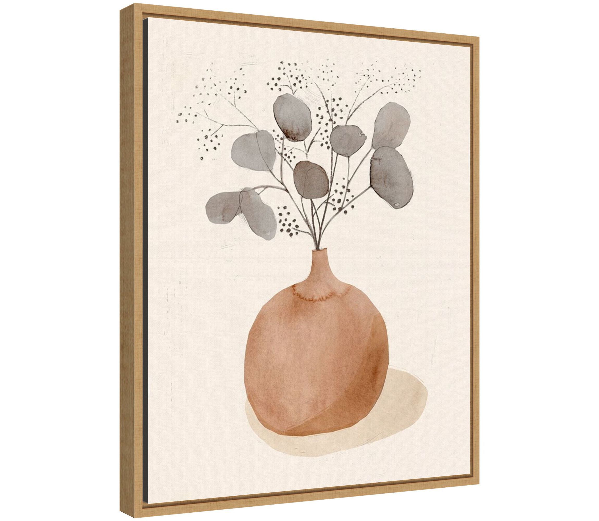 La Planta I (Floral Vase) Framed Canvas Wall Art Print