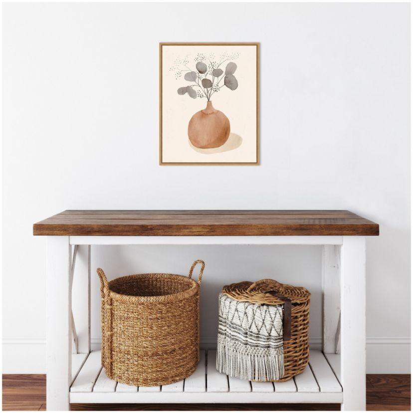 La Planta I (Floral Vase) Framed Canvas Wall Art Print