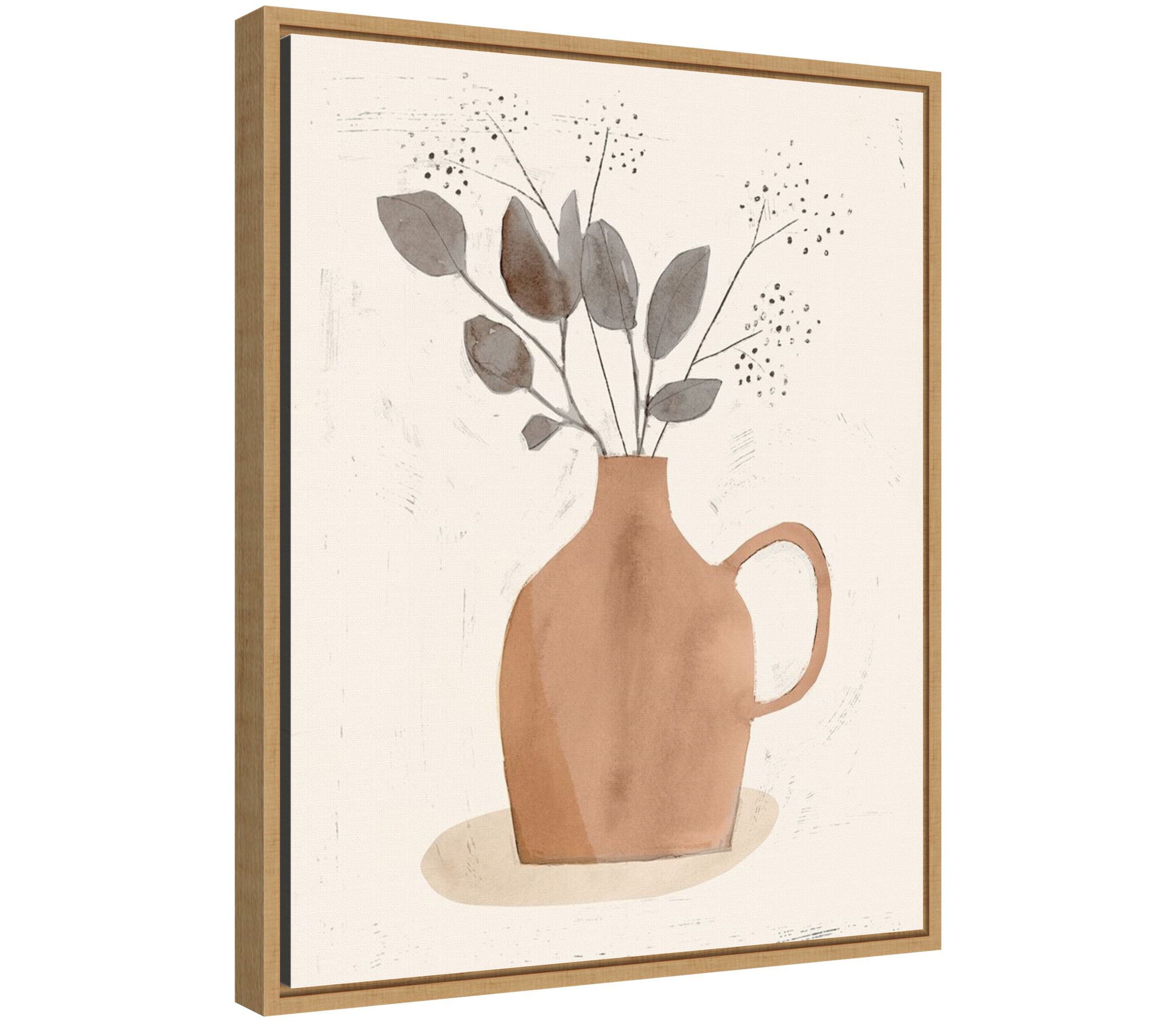 La Planta II (Floral Vase) Framed Canvas Wall Art Print