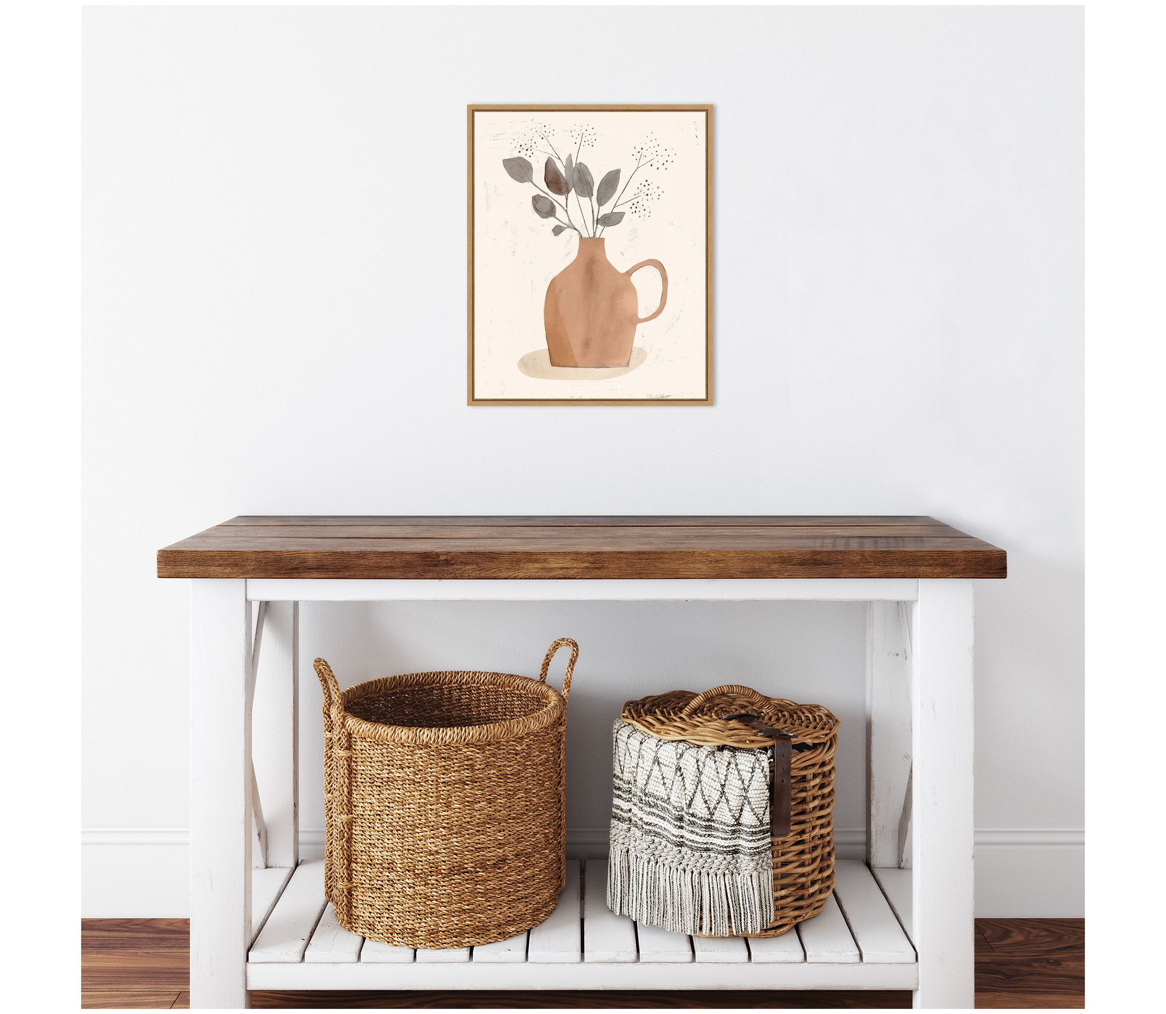 La Planta II (Floral Vase) Framed Canvas Wall Art Print