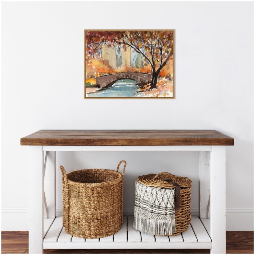 Autumn in New York - Study I Framed Canvas Wall Art Print