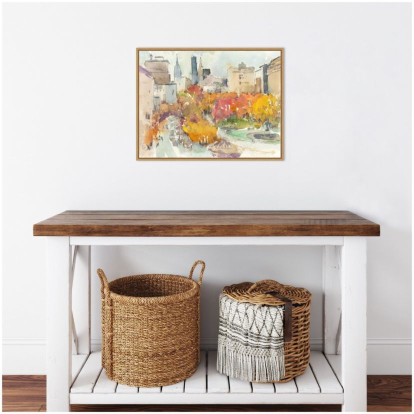 Autumn in New York - Study III Framed Canvas Wall Art Print