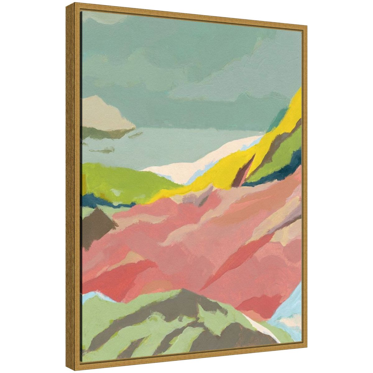 Candy Coast II (Mountains) Framed Canvas Wall Art Print