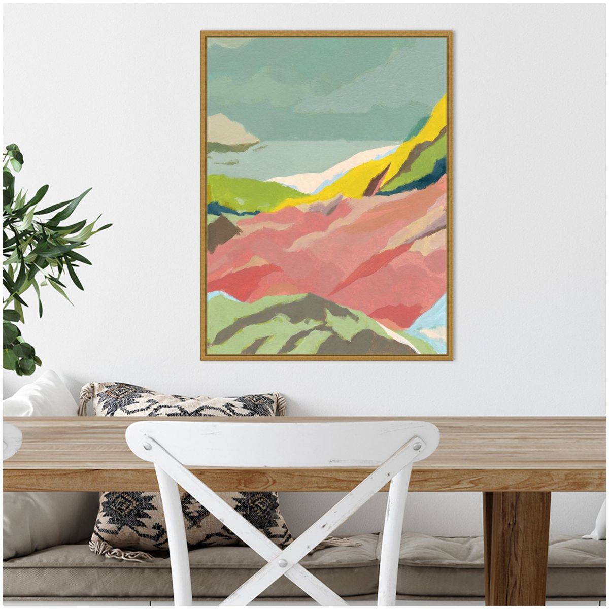 Candy Coast II (Mountains) Framed Canvas Wall Art Print
