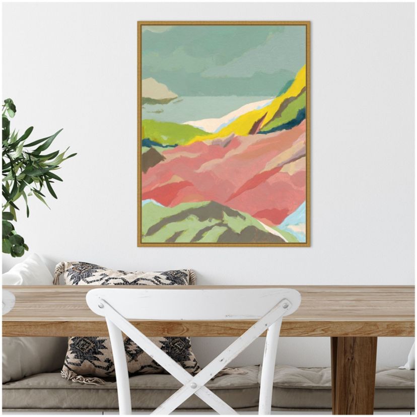 Candy Coast II (Mountains) Framed Canvas Wall Art Print