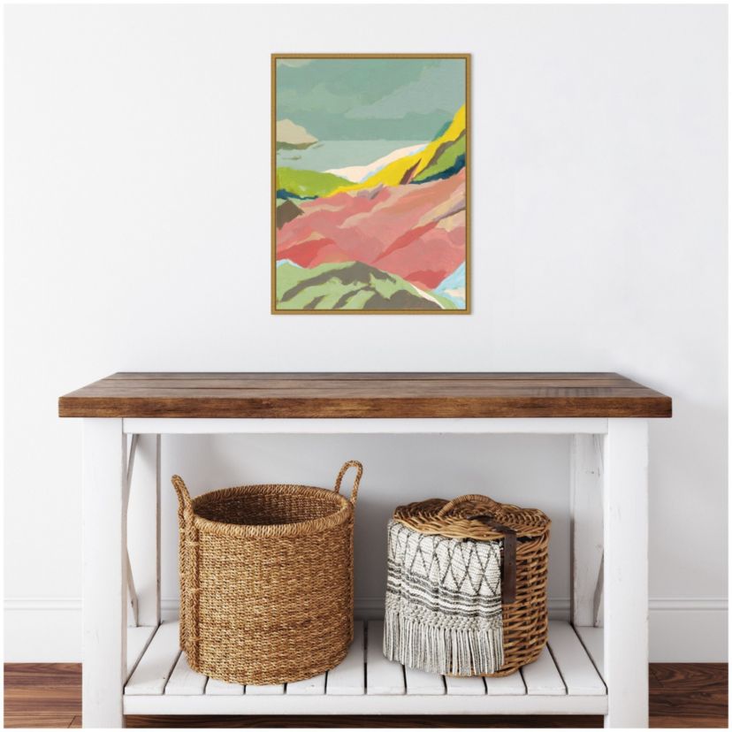 Candy Coast II (Mountains) Framed Canvas Wall Art Print