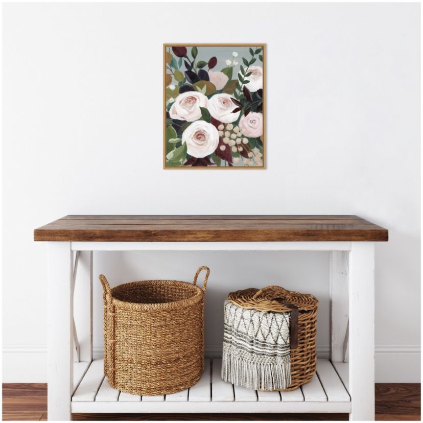 Bohemian Blooms I Framed Canvas Wall Art Print
