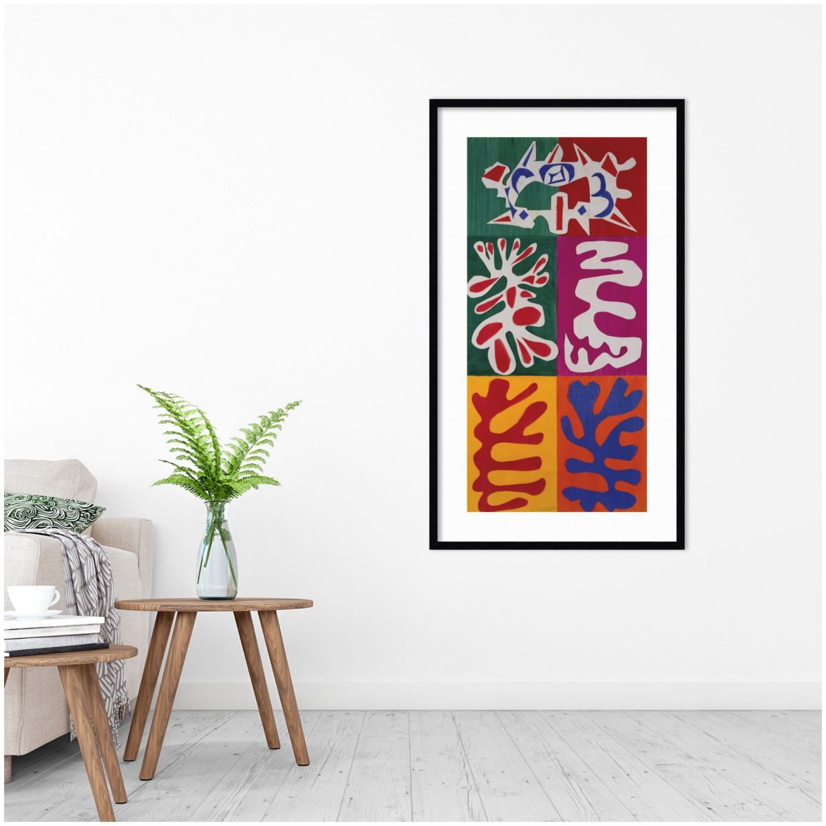 Panel with Mask 1947 by Henri Matisse Wood Framed Wall Art Print