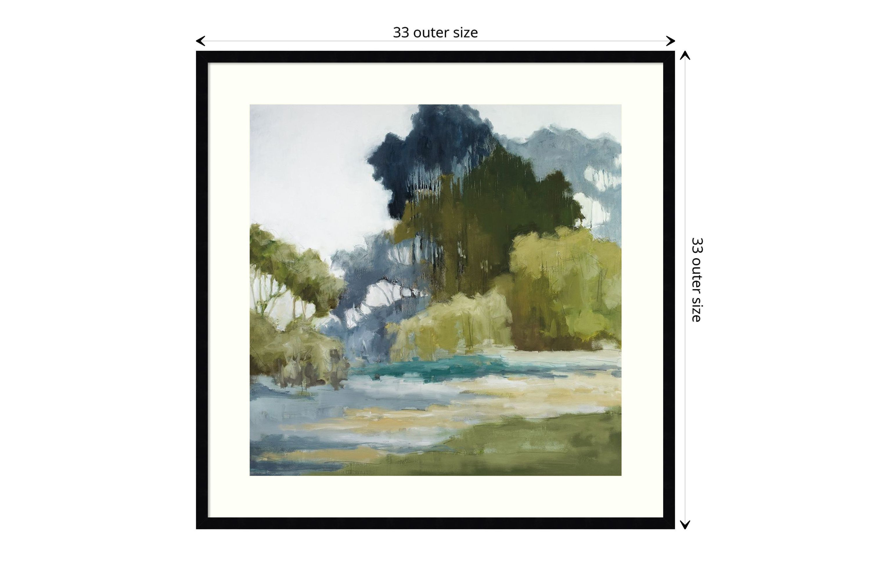 Bean Fields Tall Trees by Jacqueline Ellens Wood Framed Wall Art Print