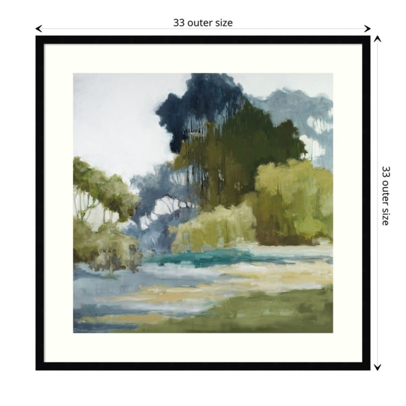 Bean Fields Tall Trees by Jacqueline Ellens Wood Framed Wall Art Print