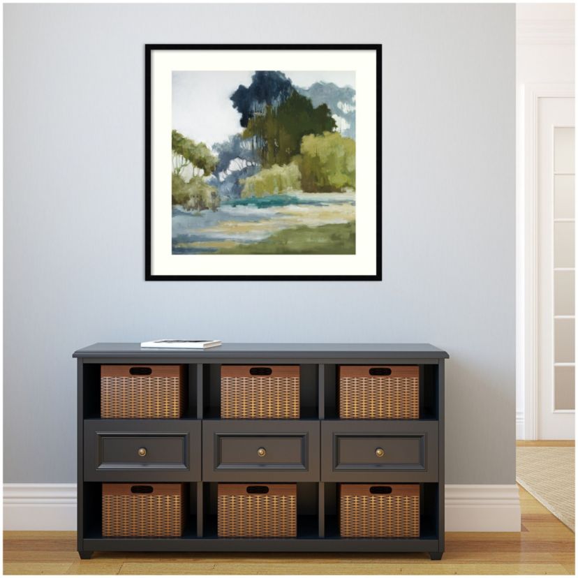 Bean Fields Tall Trees by Jacqueline Ellens Wood Framed Wall Art Print
