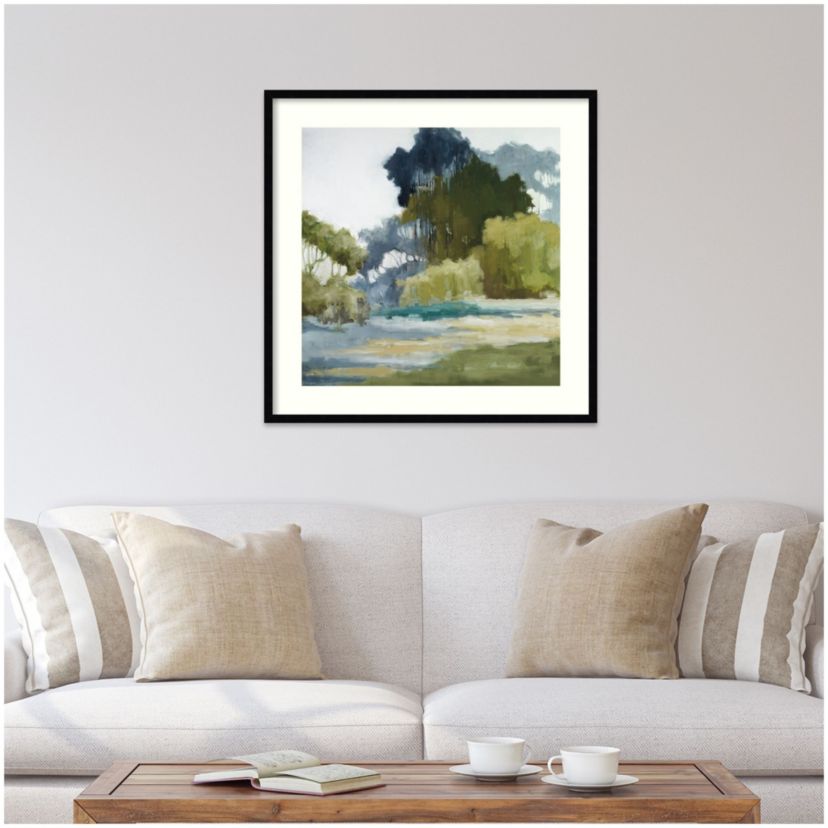 Bean Fields Tall Trees by Jacqueline Ellens Wood Framed Wall Art Print