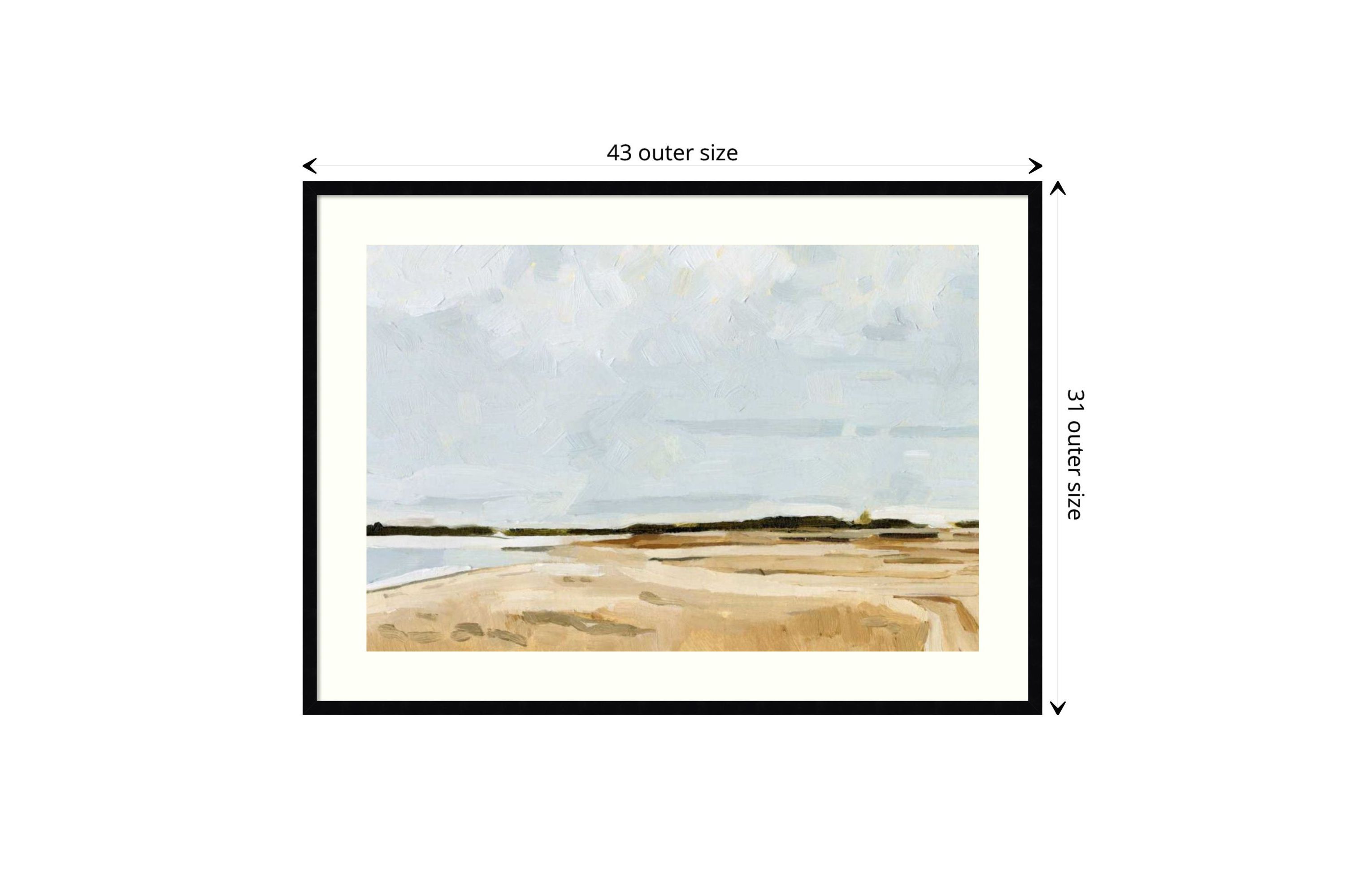 Quiet Coast I Framed Wall Art Print