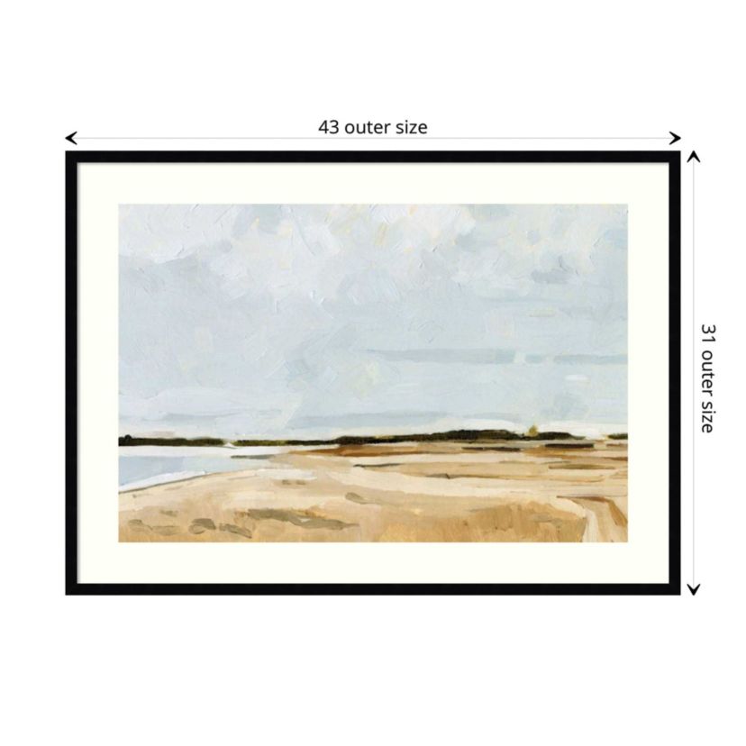 Quiet Coast I Framed Wall Art Print