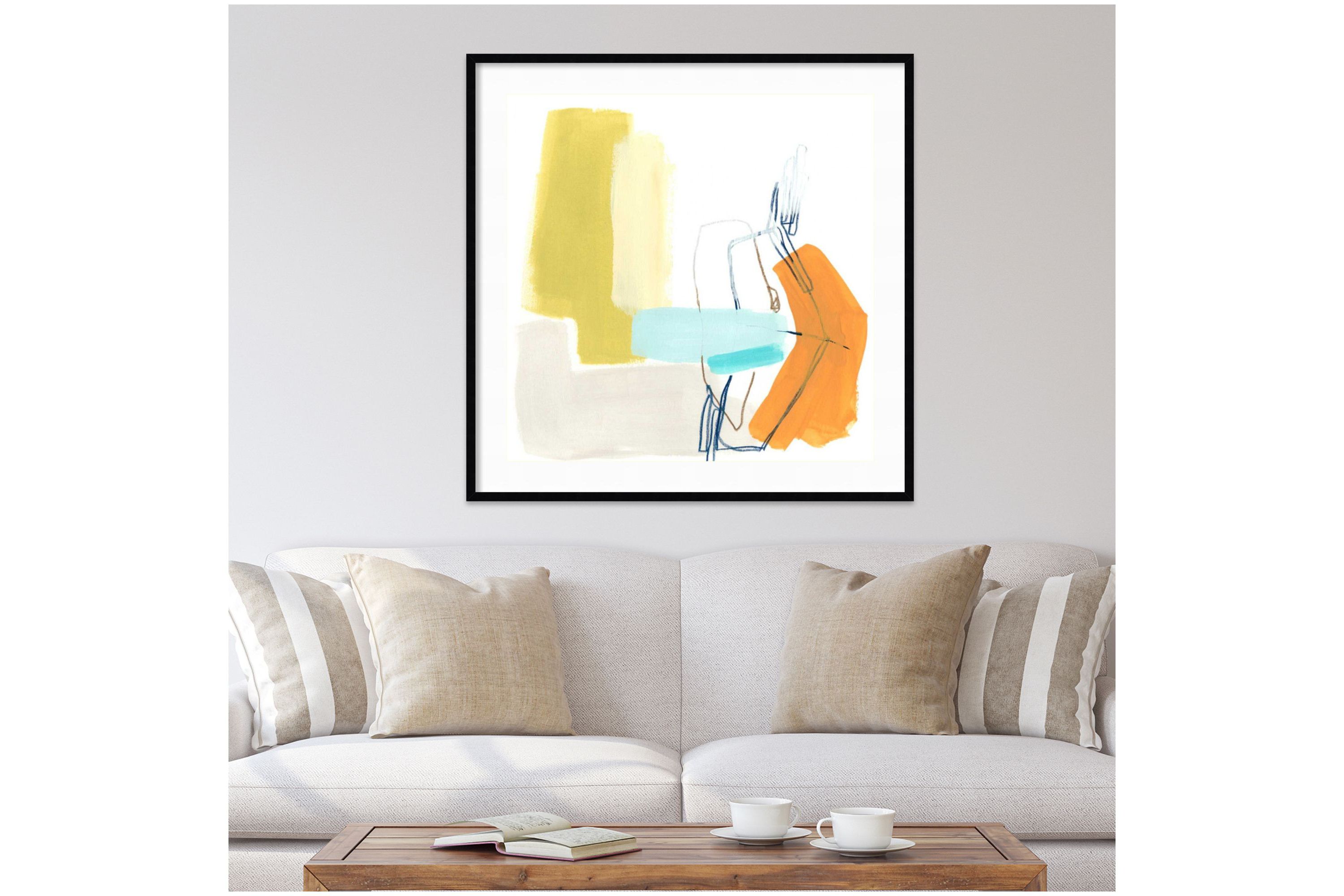 Adagio IV by June Erica Vess Wood Framed Wall Art Print