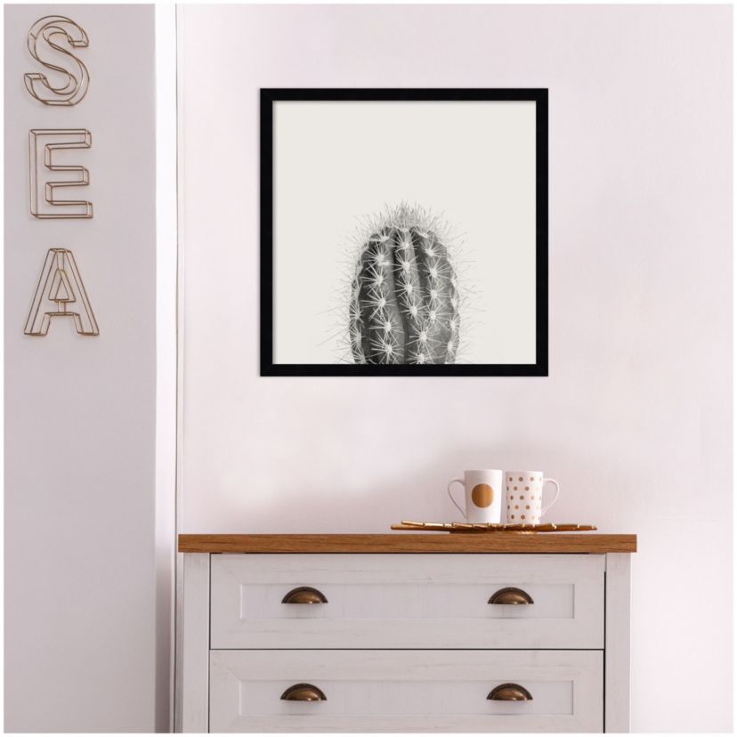 Haze Cactus Succulent Tall Framed Wall Art Print