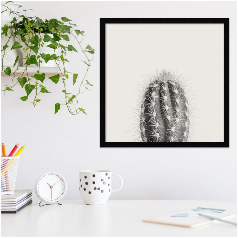 Haze Cactus Succulent Tall Framed Wall Art Print