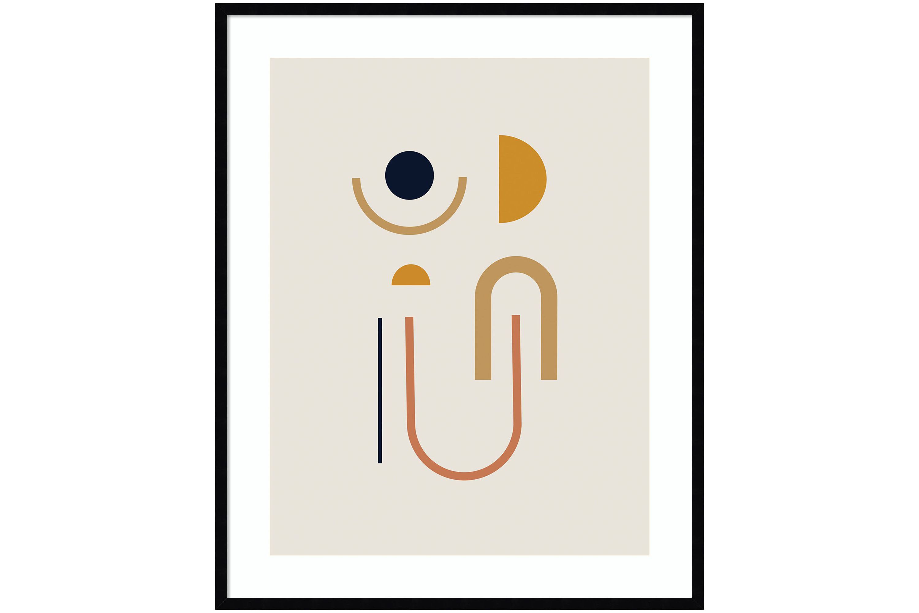 Sunrise Golden Geometric by The Creative Bunch Studio Wood Framed Wall Art Print