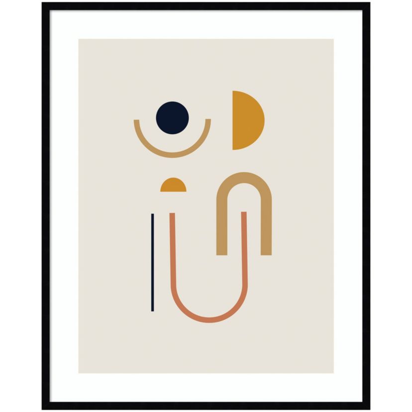 Sunrise Golden Geometric by The Creative Bunch Studio Wood Framed Wall Art Print