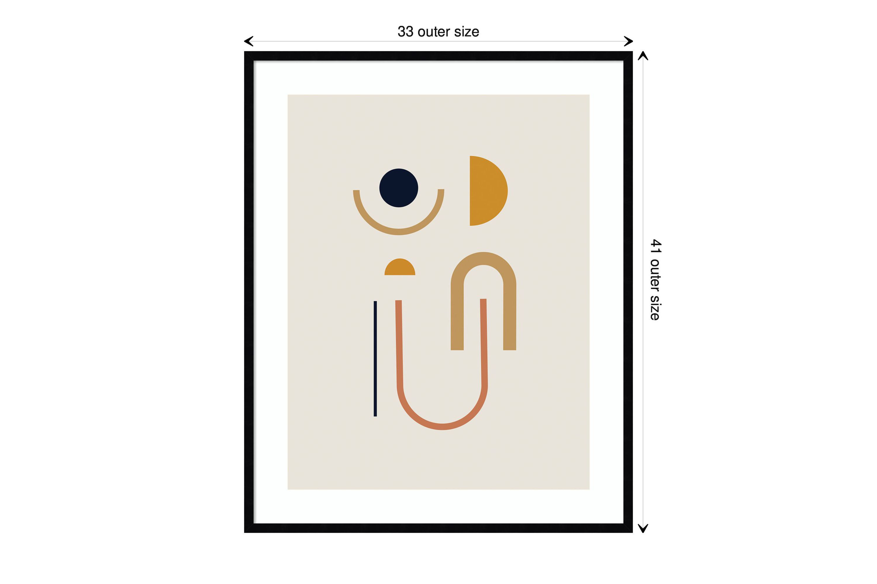 Sunrise Golden Geometric by The Creative Bunch Studio Wood Framed Wall Art Print