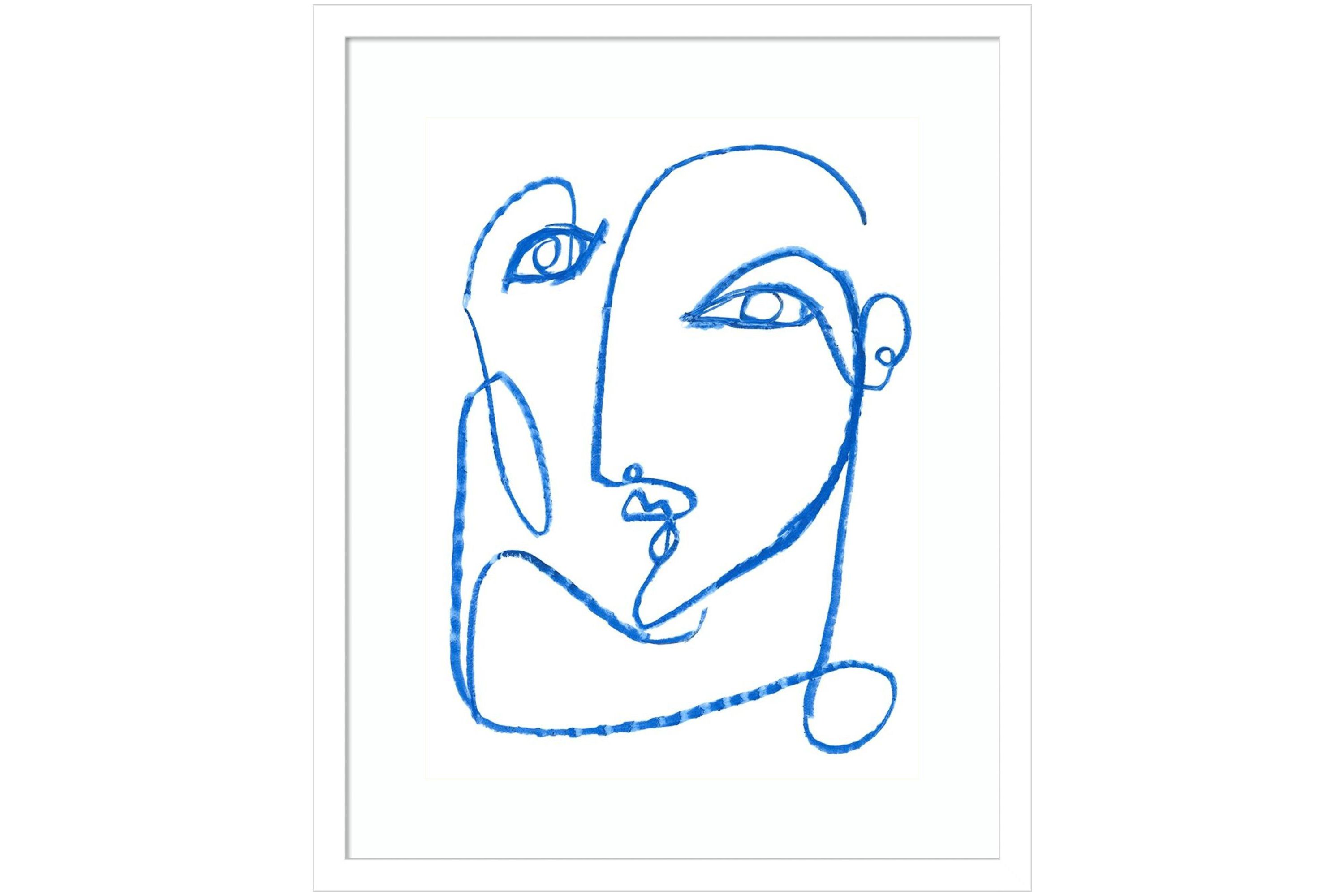 Blue Self I Framed Wall Art Print