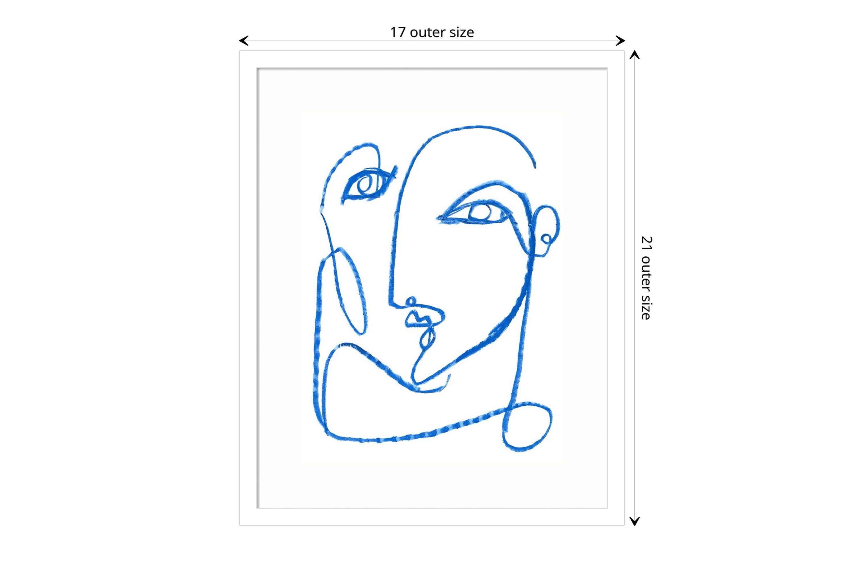 Blue Self I Framed Wall Art Print