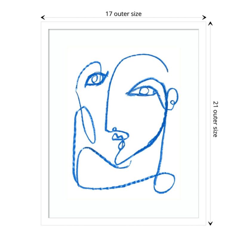 Blue Self I Framed Wall Art Print