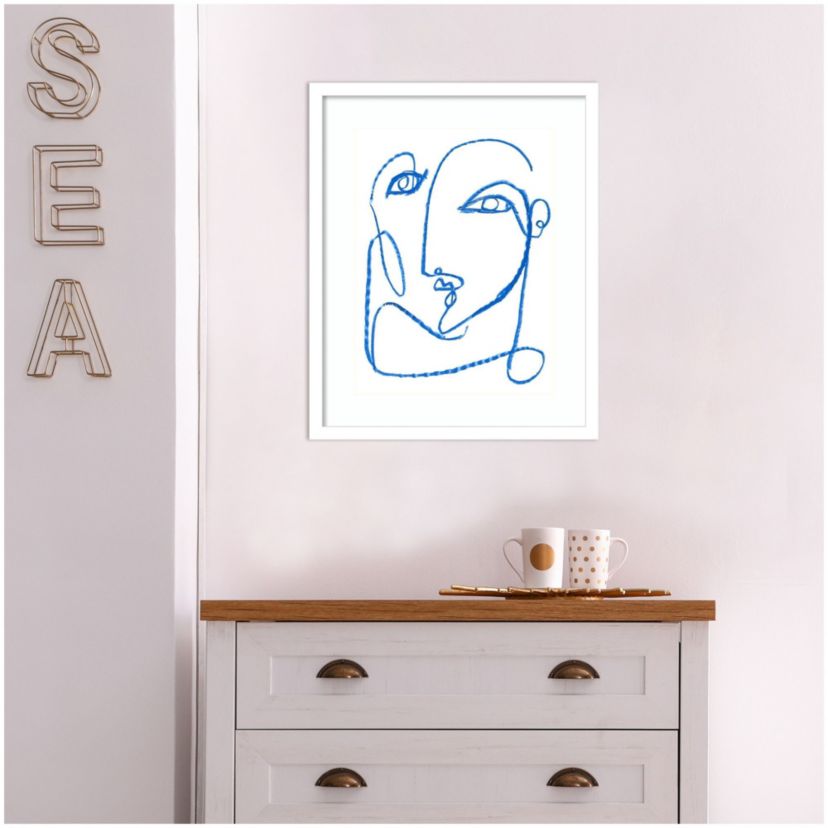Blue Self I Framed Wall Art Print