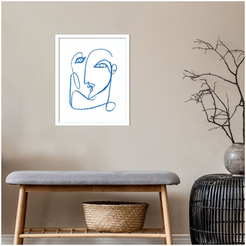 Blue Self I Framed Wall Art Print