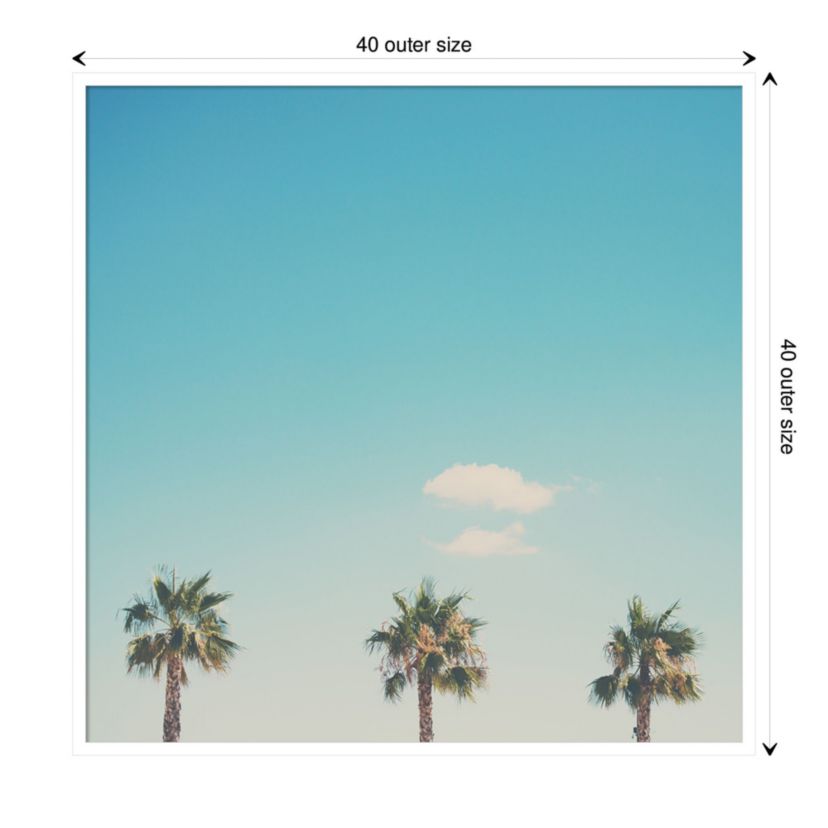 A Trio Of Palm Trees by Laura Evans Wood Framed Wall Art Print