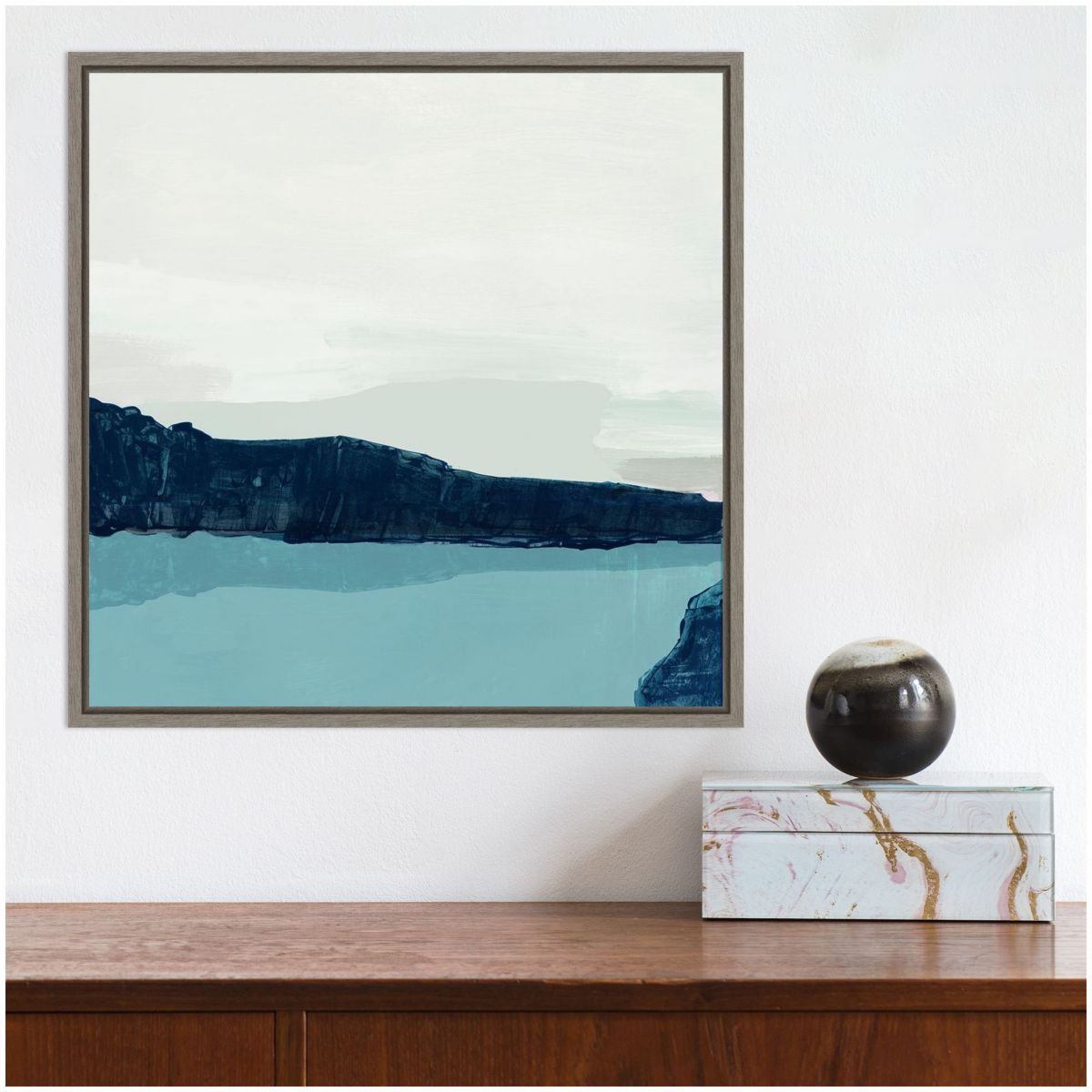 Silent Water Framed Canvas Wall Art Print
