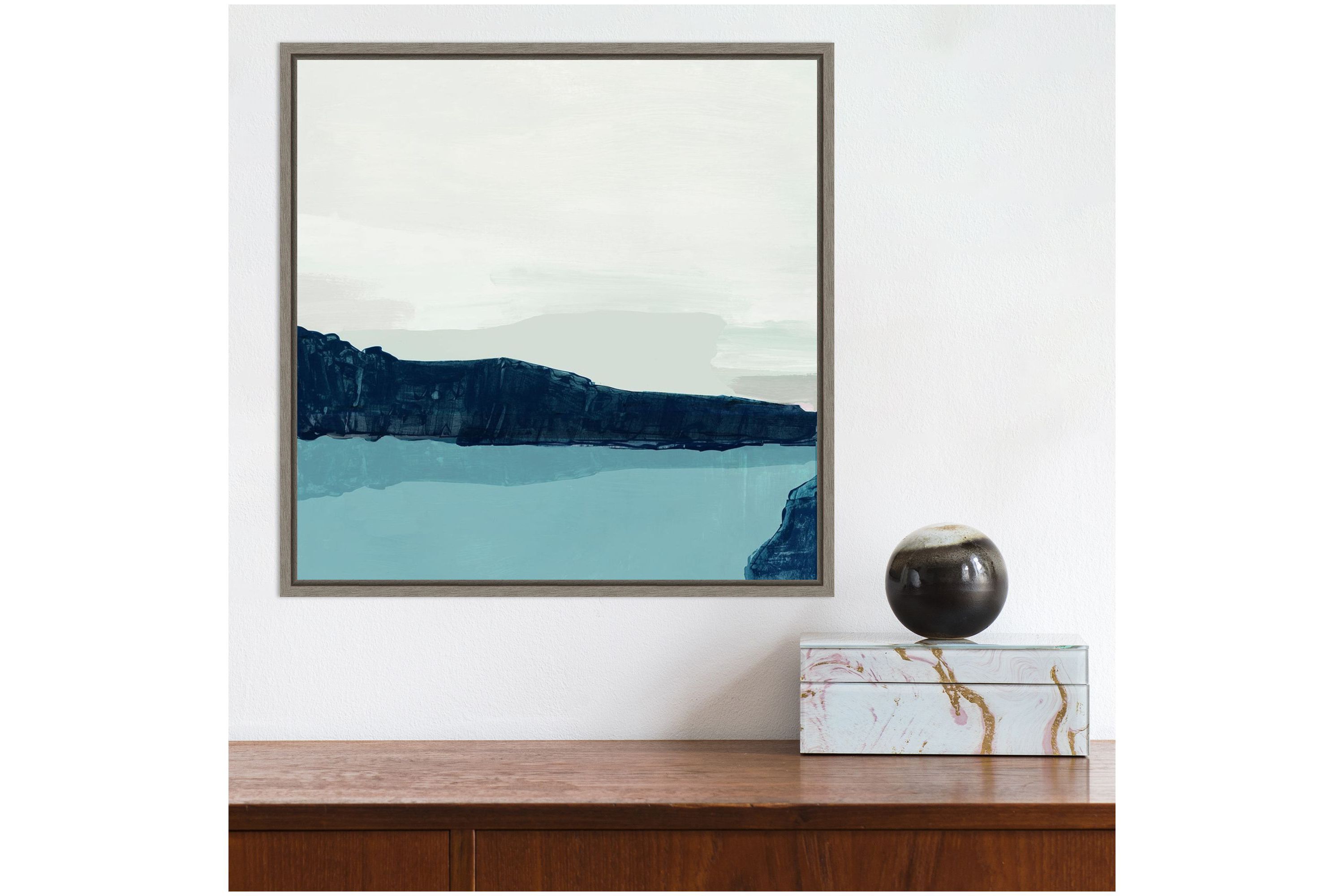 Silent Water Framed Canvas Wall Art Print