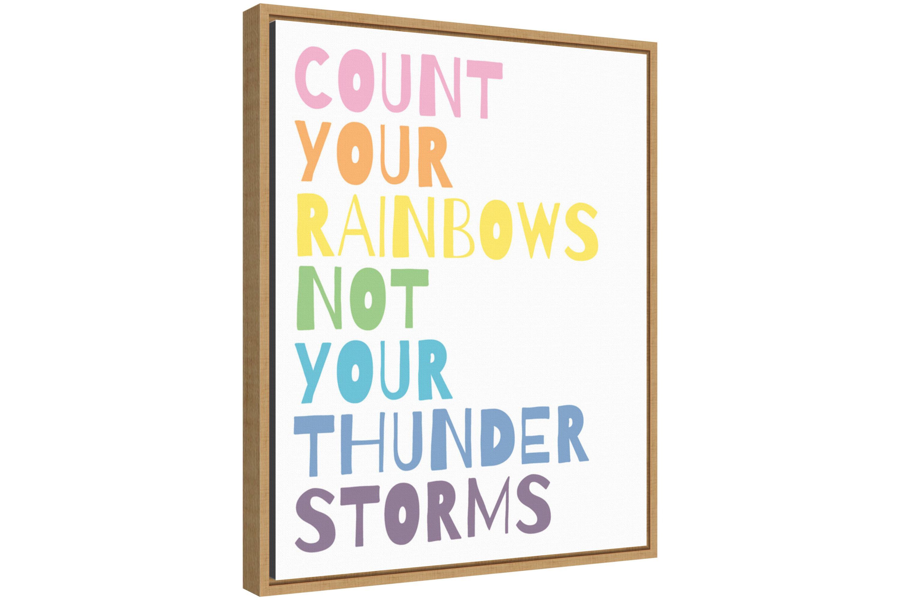 Count Your Rainbows Framed Canvas Wall Art Print