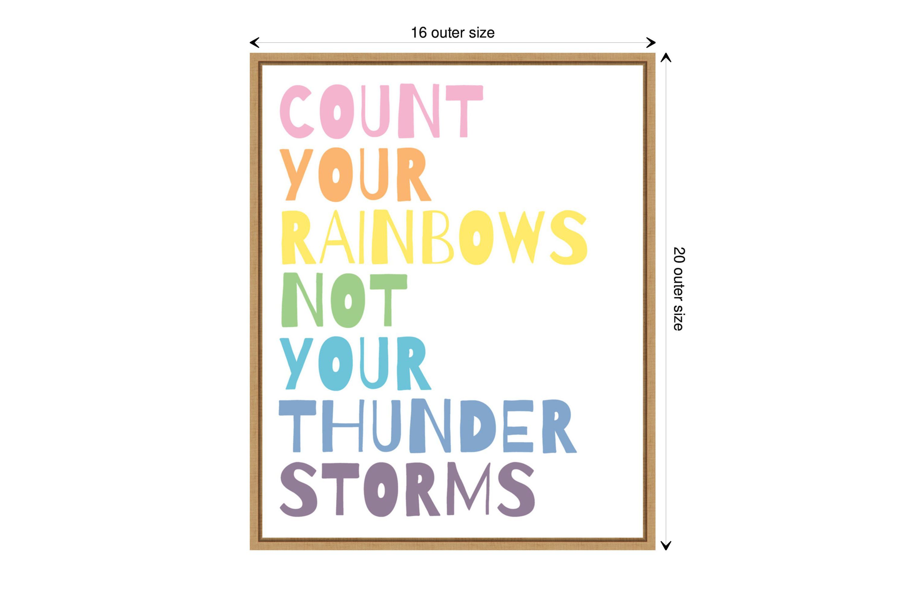Count Your Rainbows Framed Canvas Wall Art Print