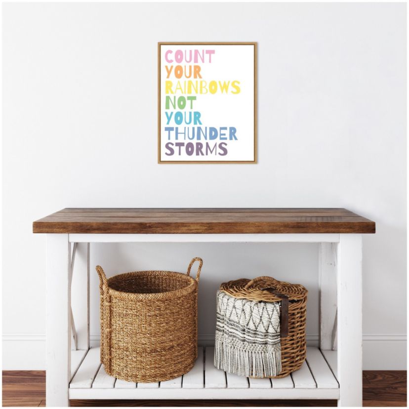 Count Your Rainbows Framed Canvas Wall Art Print
