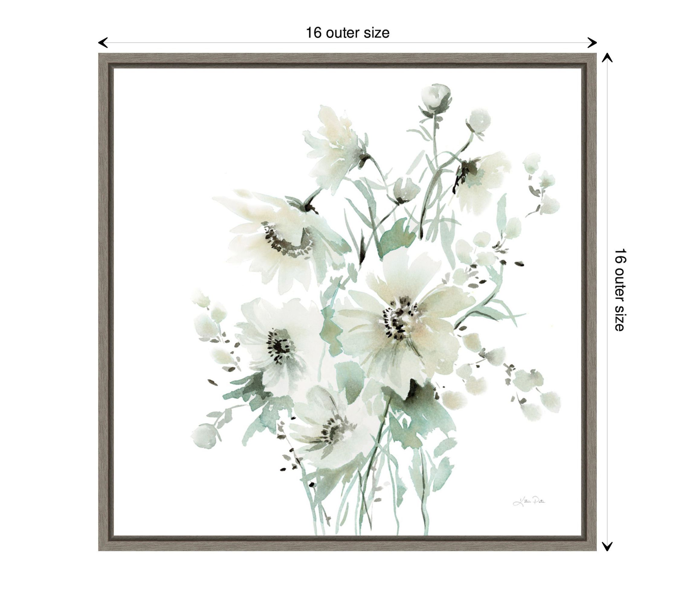 Secret Garden Bouquet I Framed Canvas Wall Art Print