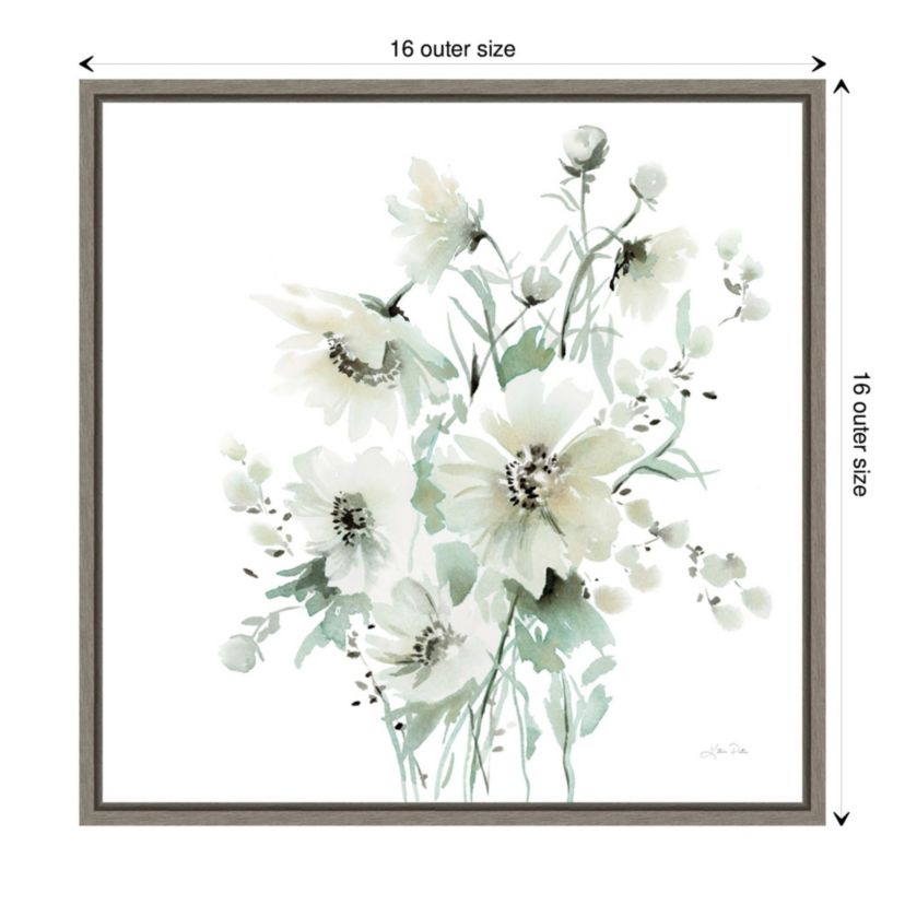 Secret Garden Bouquet I Framed Canvas Wall Art Print