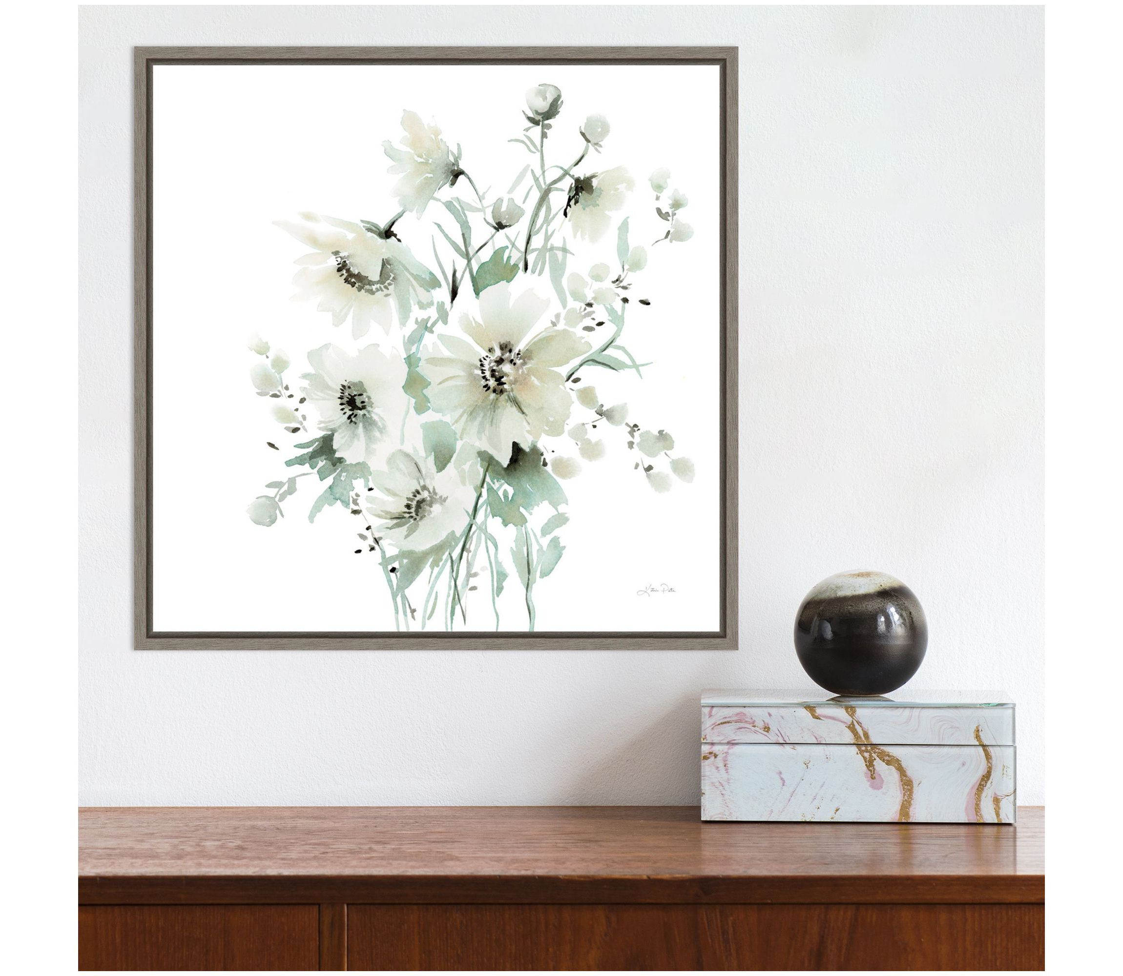 Secret Garden Bouquet I Framed Canvas Wall Art Print