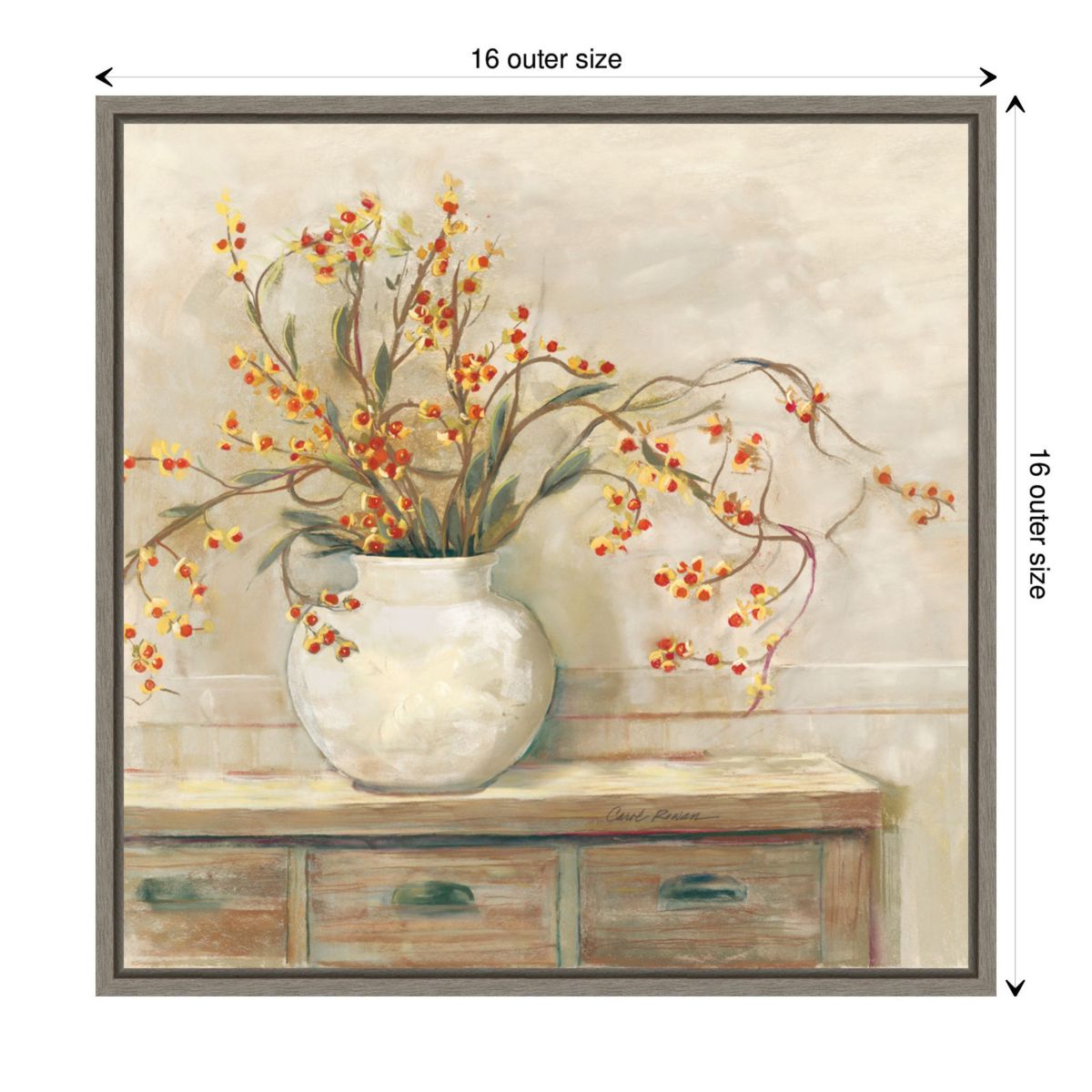 Bittersweet Bouquet Framed Canvas Wall Art Print