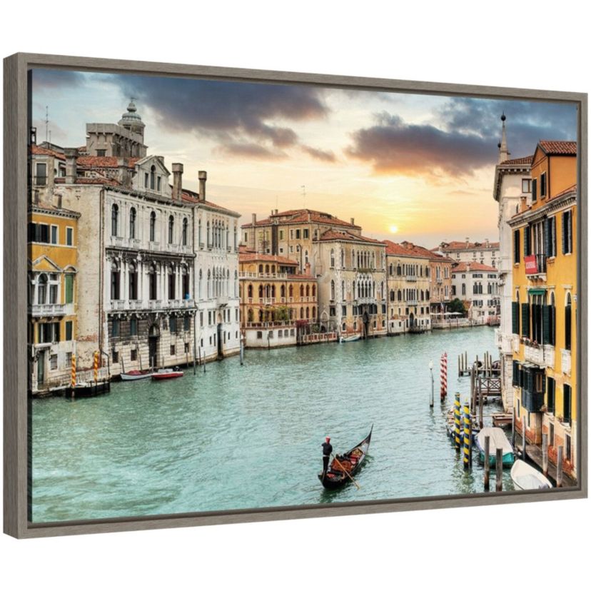 Gran Canal Vista Italy Framed Canvas Wall Art Print