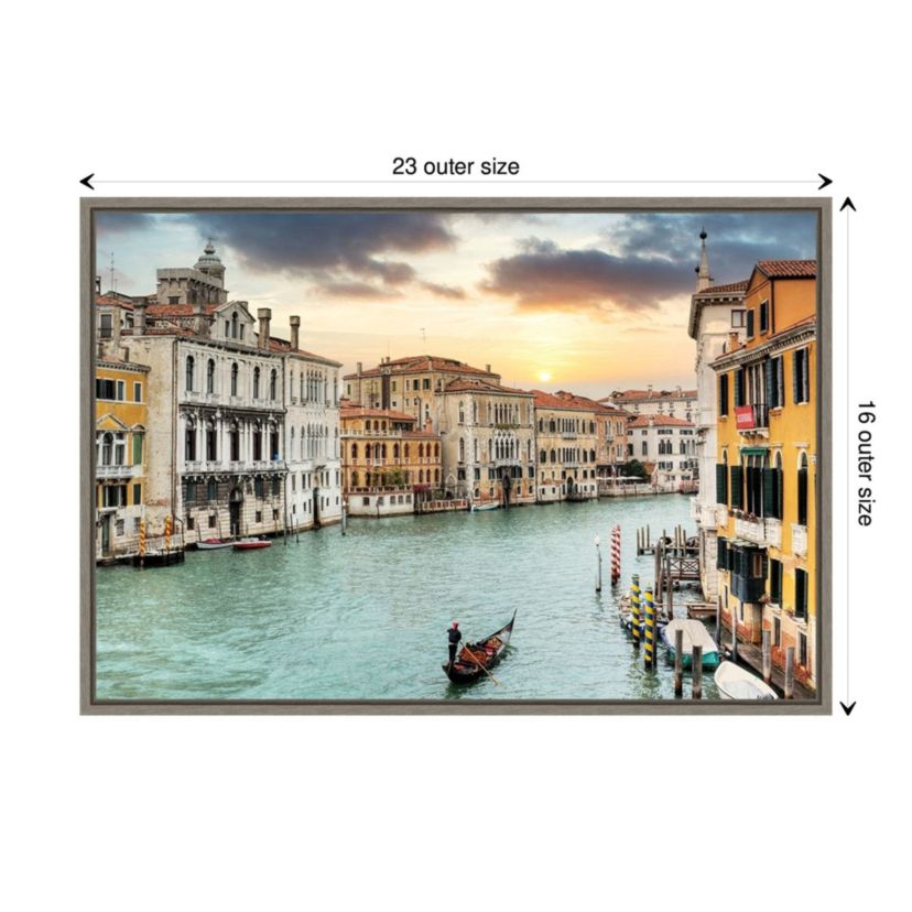 Gran Canal Vista Italy Framed Canvas Wall Art Print